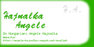 hajnalka angele business card